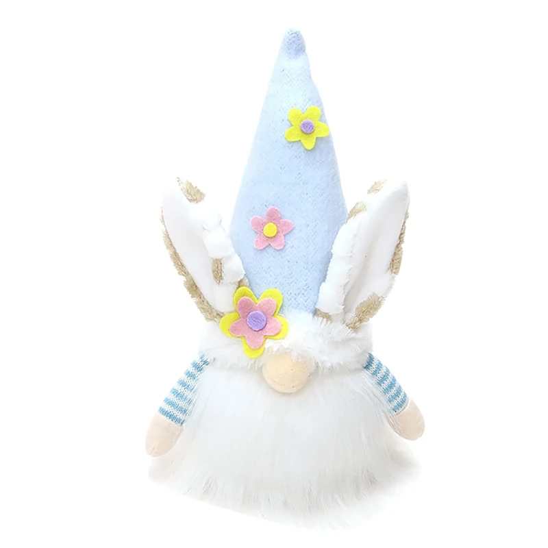 

NEW-LED Lighted Easter Bunny Gnomes Decor Girl Room Decoration Swedish Nisse Scandinavian Tomte Elf Dwarf Home Ornaments