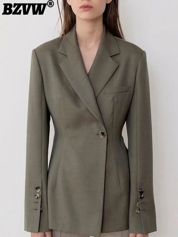 

BZVW темпераментный офисный женский дизайнерский блейзер для женщин 2023 с длинным рукавом модные блейзеры высокого класса куртка Женская Осенняя Новинка 25X3285