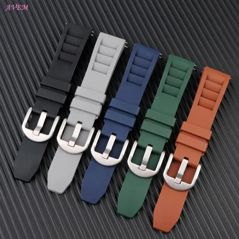 

Viton strap for Omega Swatch co-branded watch for Omega Swatch planetary series men's wrist strap bracelet 20mm watchband chain