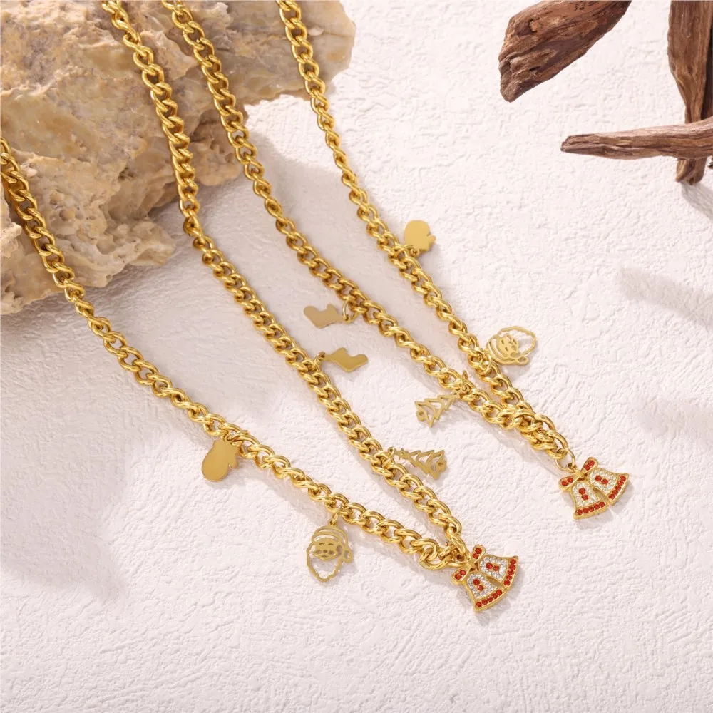 Набор бижутерии из нержавеющей стали для рождественской елки