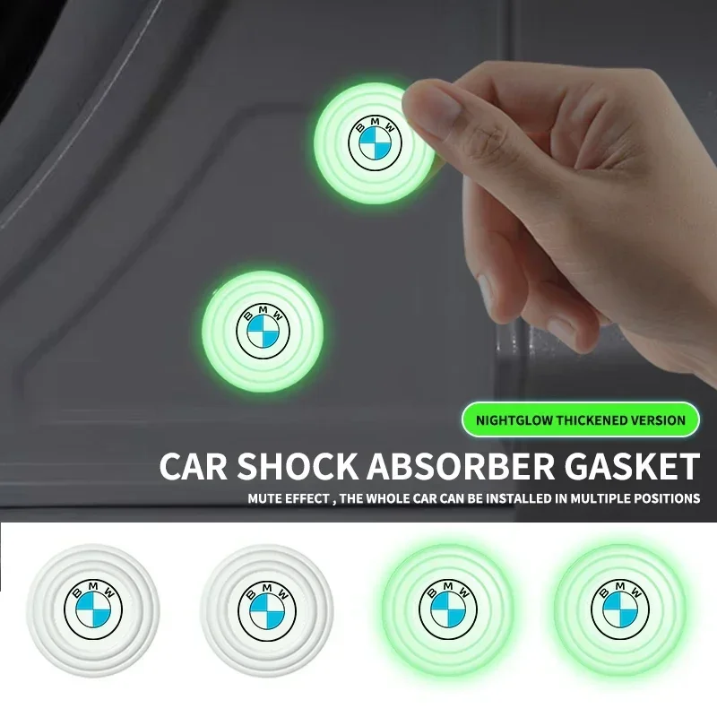 4 шт. светящаяся Бесшумная прокладка для двери автомобиля амортизирующие