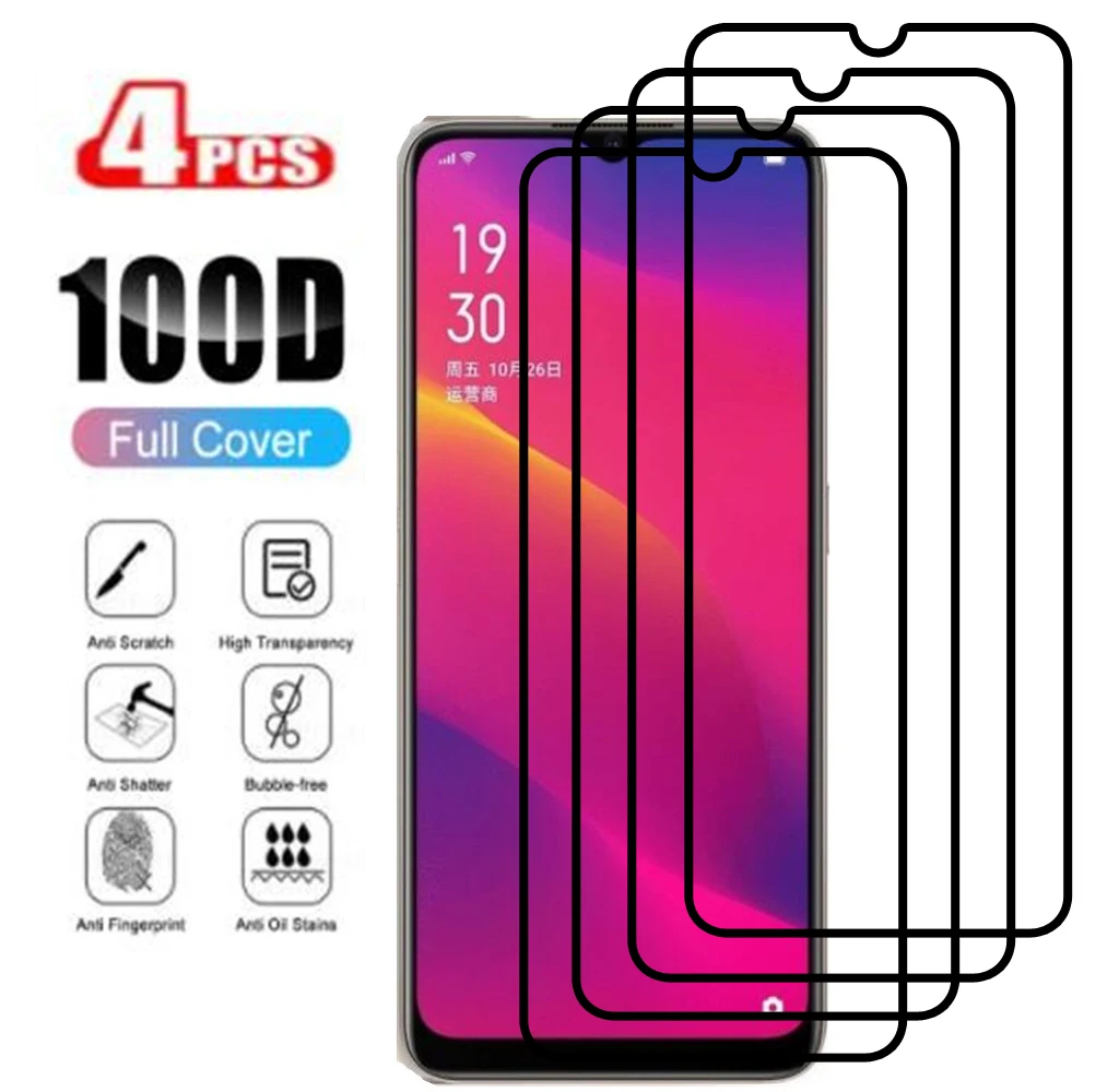 

4PCS Full Protection Glass For OPPO A11 A11x A1k A5 A9 2020 A5s A7n A8 A9x AX5s F11 Pro K3 K5 Tempered Screen Protector Glass