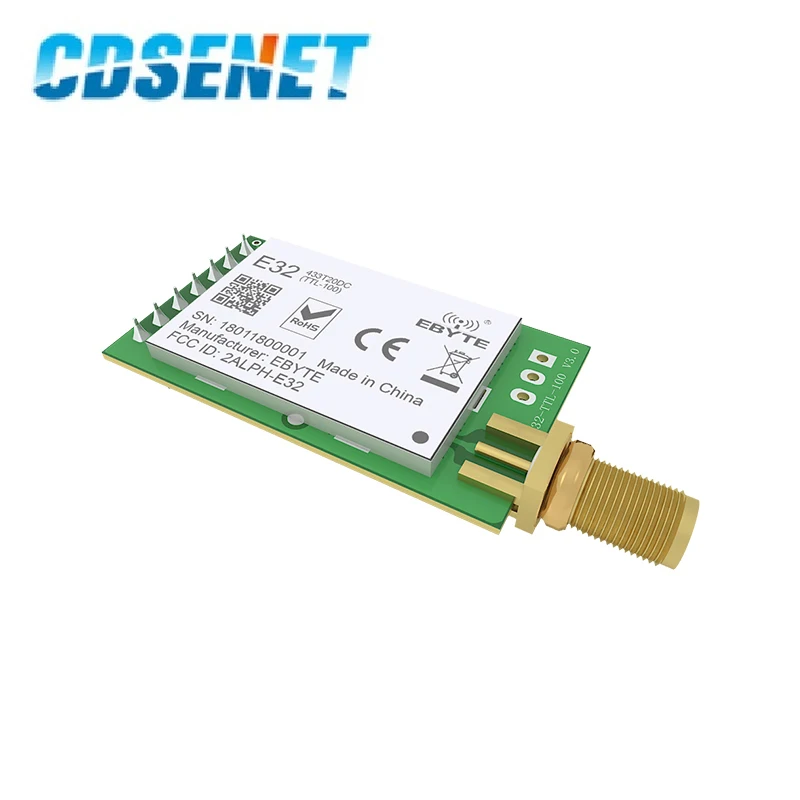 CDSENET 5Pcs SX1278 LoRA 433MHz UART RF Module 433MHz 20dBm 3km E32-433T20D Wireless Transceiver Transmitter Receiver SMA-K