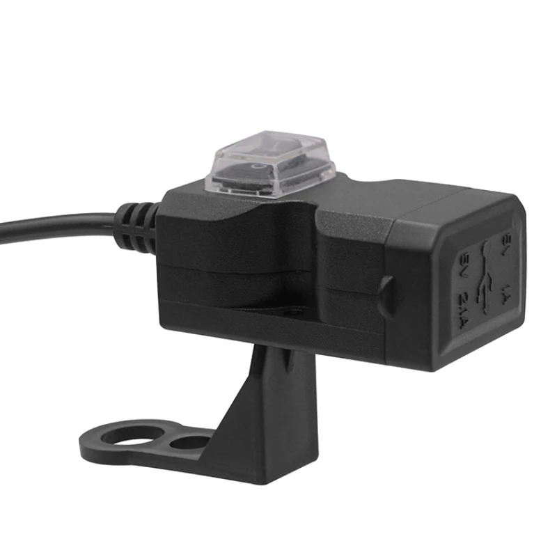 

Waterproof Dual 2 USB 12V Motorcycle Handlebar Charger Socket with Switch & Mount Motorcycle Electronics Accessories Charger