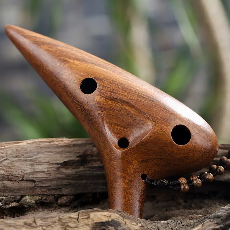 

Solid Wood Ocarina 12 Holes Natural Material Creative Handmade Lightweight Portable Orff Musical Instruments for Beginners 2022