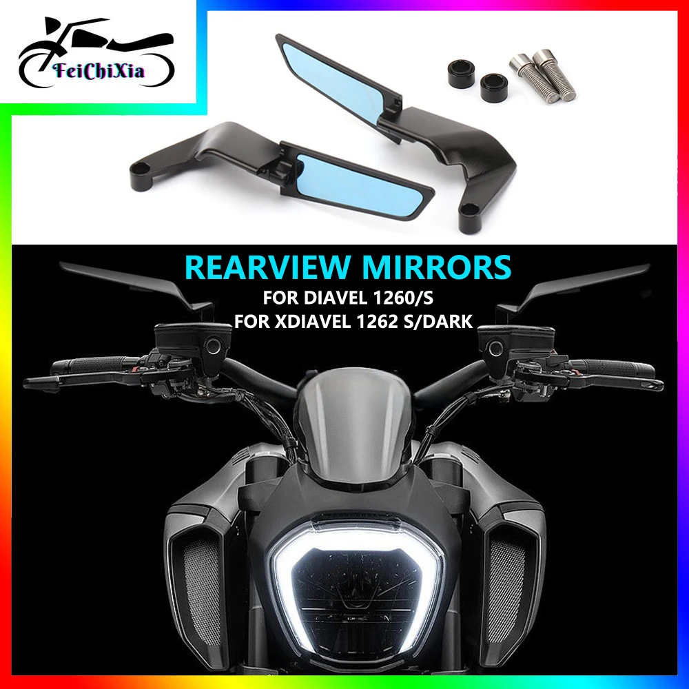 

For Ducati Diavel 1260 S 2019-2020 X Diavel 1262 S 2021-2023 XDIAVEL 1262 Dark Motorcycle Accessories HD Rearview Mirrors