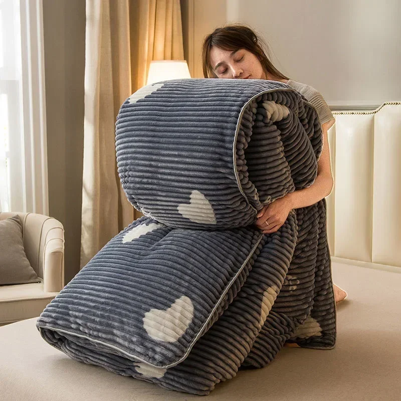 JUSTCHIC 1 шт. утолщенное зимнее одеяло пододеяльник из молочного бархата