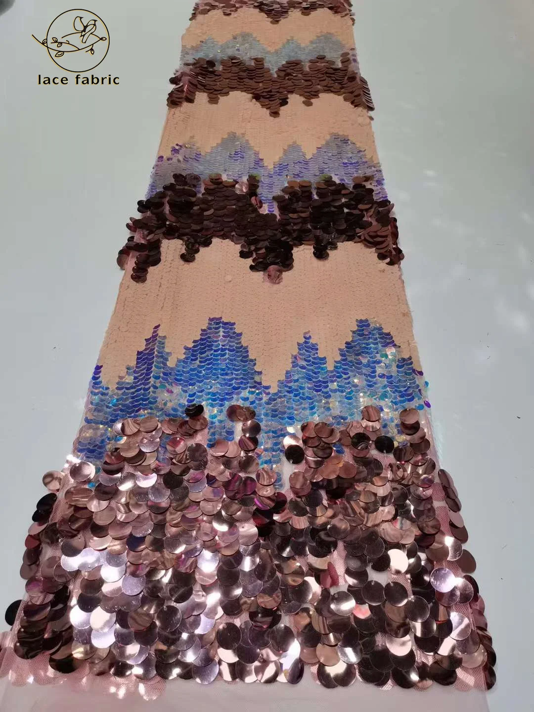 SNQP Французское кружево с блестками 5 ярдов