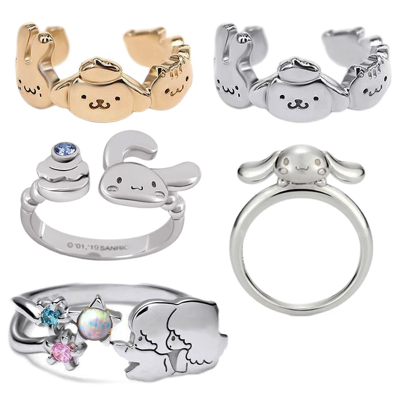 

Кольца Sanrio Cinnamorol открытые из серебра 925 пробы для девочек