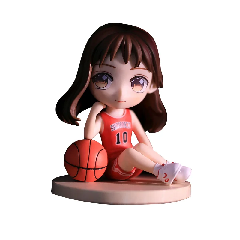 

8Cm Slam Dunk Haruko Akagi Sakuragi Hanamichi Kaede Rukawa Anime Action Figure Version Q Model Garage Kit Ornament Toys Gift