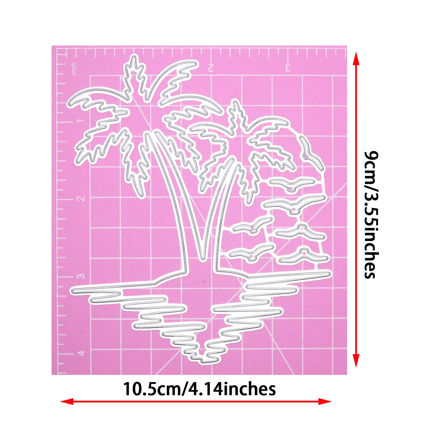 Seagull кокосовое дерево остров волна режущие штампы для сделай сам Скрапбукинг