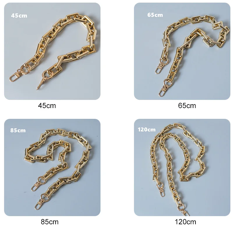 Ladies One Shoulder Handbag Bag Chain Accessories Golden Chain Replacement Unfading Thick Chain Arm Handbag Chain Bag Parts
