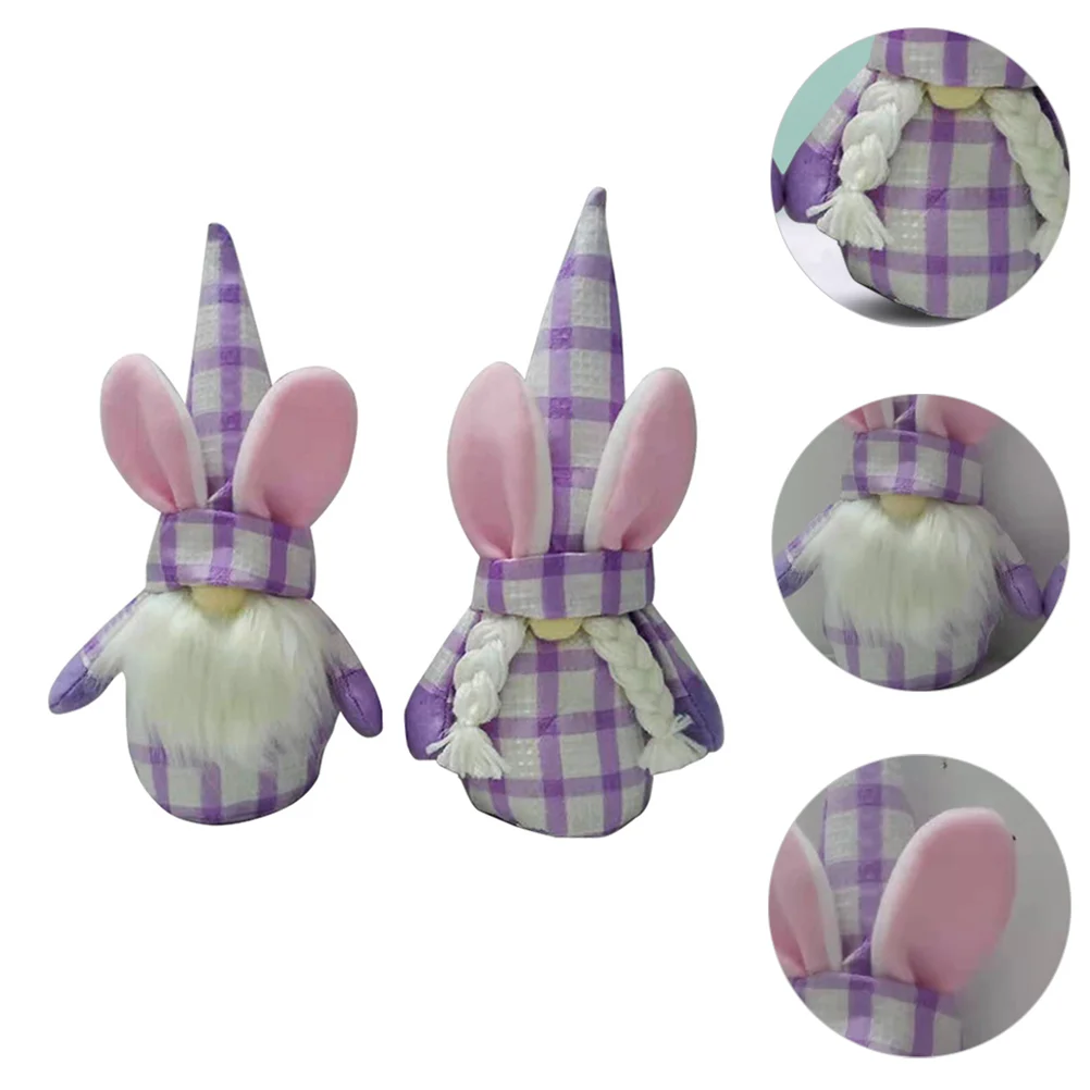 

Gnome Plush Easter Ornament Dwarf Faceless Desk Spring Gnomes Gifts Decoration Swedish Decorations Home Bunny Ear