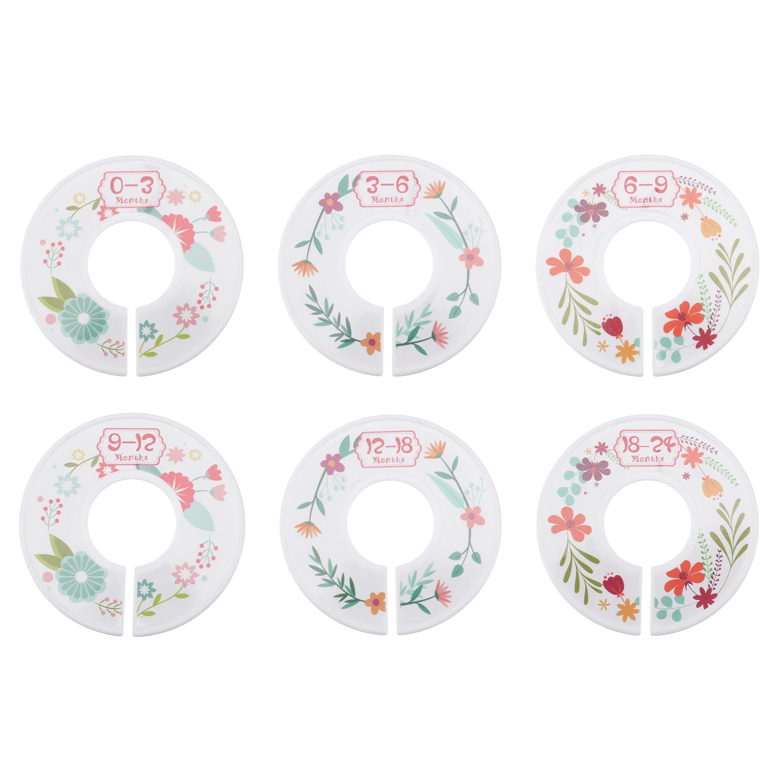 

Dividers Closet Baby Size Clothes Divider Clothing Round Nursery Cloth Hanger Rack Organizer Boy Floral Age Dispaly Circle