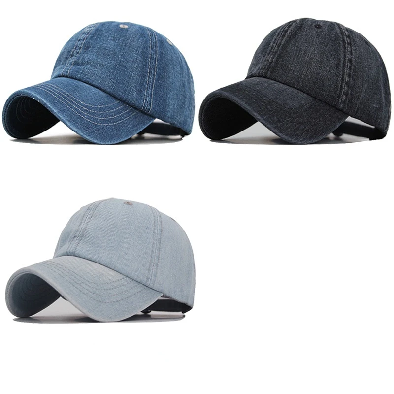 High Quality Denim Baseball Cap Men Women Jeans Snapback Caps Casquette Plain Bone Hat Gorras Men Casual Blank Dad Male Hats