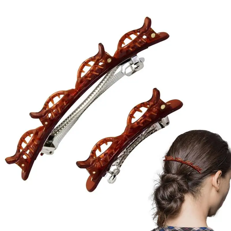 

2 шт., заколки для волос с двойной челкой