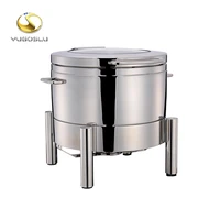 2040 4l round hydraulic steel cover senior stainless chafing dish with glass lid