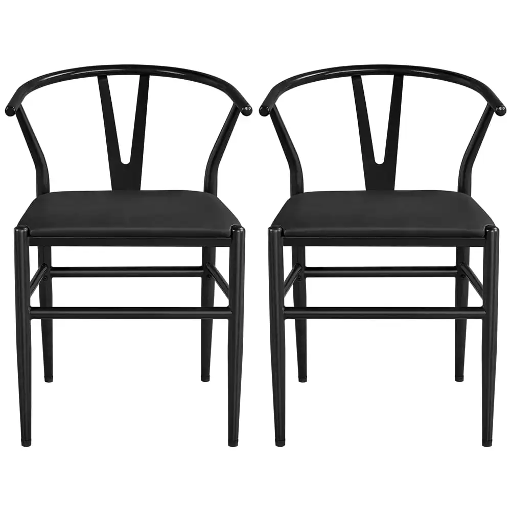

SMILE MART Dining Chair, Set of 2, Black