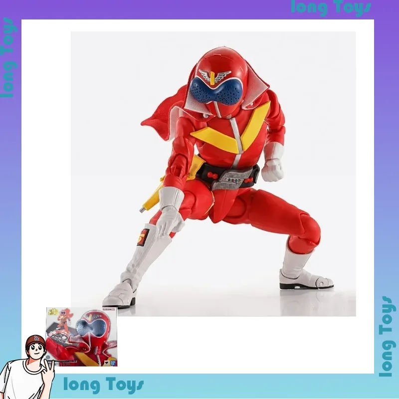 Фото В наличии: Оригинальный конструктор Bandai Himitsu Sentai Gorenger, модель SHF Акарейнджер, 50-я коллекция аниме-фигурок, готовая модель-игрушка №1