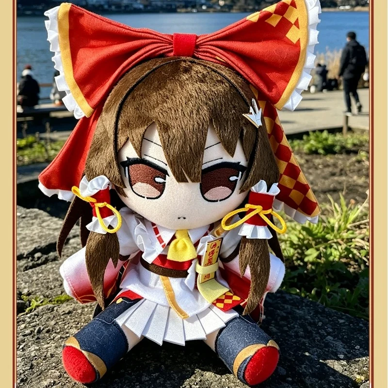 Фото Аниме-игра TouHou Project: Мягкая хлопковая кукла Хакурей Рейму (версия Макука Сай) для косплея, кавайная, с фумо-элементами. Игровые фигурки для переодевания в подарок №2