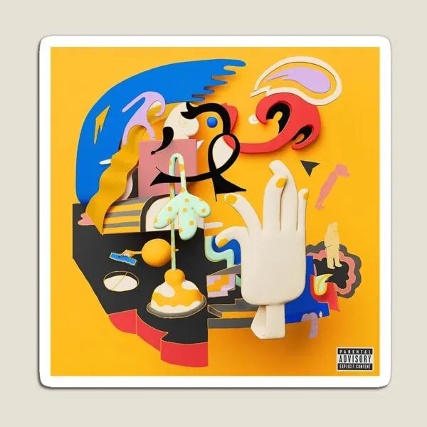 

Album Cover Magnet Baby Refrigerator for Fridge Organizer Kids Home Stickers Cute Colorful Children Decor Funny Magnetic