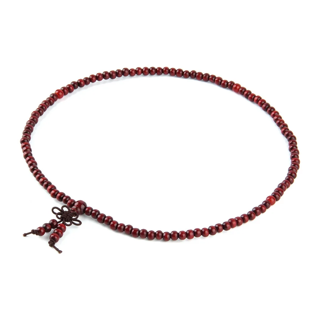 

High Quality 2 Colors Unisex Sandalwood 6mm * 108 Buddhist Prayer Beads Mala Multi-layer Wood Strand Beaded Bracelet