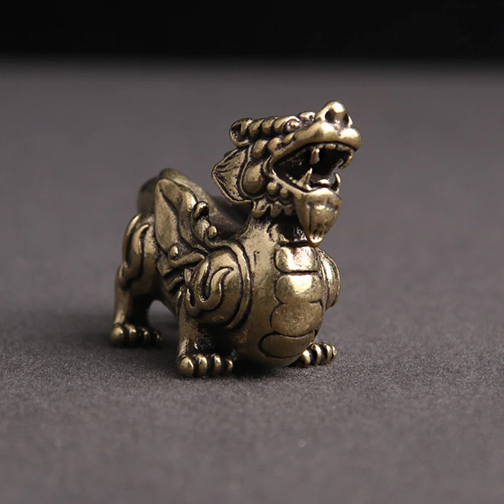 

Латунный брелок, украшение на удачу, статуя животных, Декор, ремесло, маленькие поделки, милое украшение для мебели