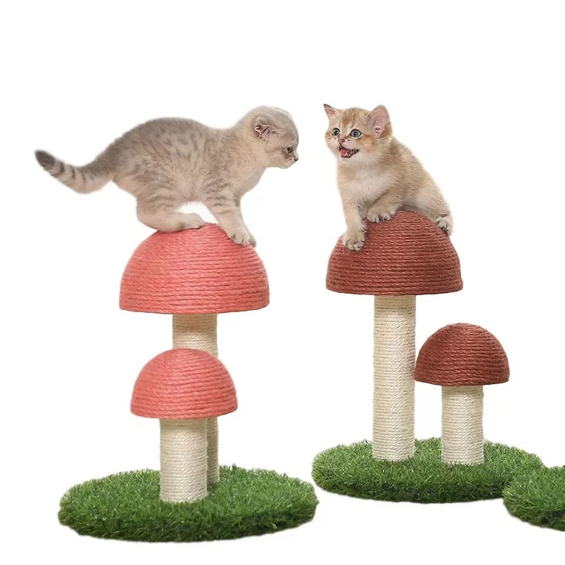 

Cat Scratcher Frame Cat Climbing Tree Tower Mushroom Design Protecting Furniture Cat Scratch Board Sisal Cat Toys