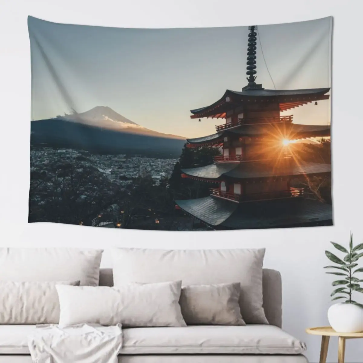 Гобелен в стиле пагоды Chureito скандинавский домашний декор эстетический комнатный