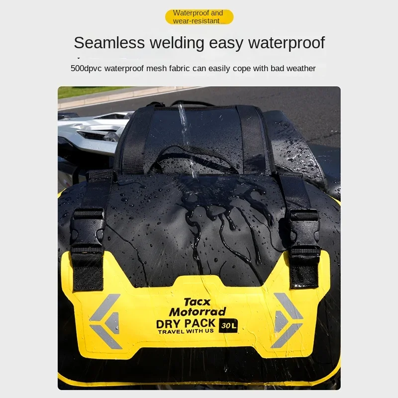 Сумка на заднее сиденье мотоцикла 30L износостойкая сухая и влажная седельная