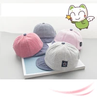 baby striped hat summer thin section boys and girls peaked cap spring and autumn soft tongue breathable shade baseball cap tide