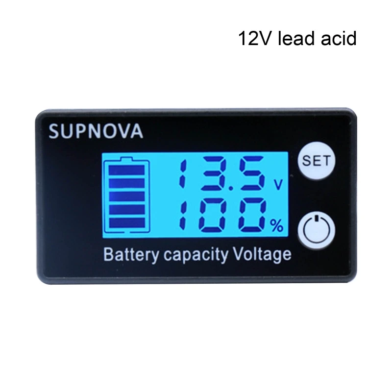 

Meter Capacity Voltage Monitor Gauge Indicator Lead-Acid&Lithium ion Tester DC7-68V Durable