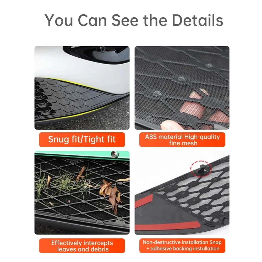 Для Xpeng G6 Xiaopeng 2023 2024 передний нижний бампер впускная решетка сетка от насекомых