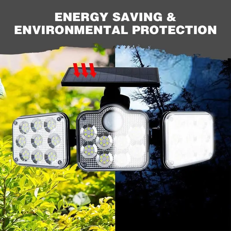 

Triple LED Solar Wall Light 122 LED Solar Powered Led Wall Light Outdoor Lighting Wall Lamps Solar Led Garden Lamps Garden Decor