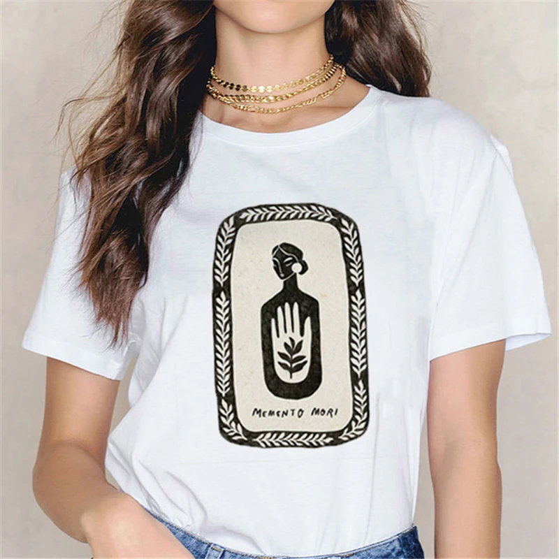 

Summer New Art Print T-shirt Women's Clothing 90s All-match Simple Basic Loose T-shirt Pattern Cartoon Printing Women's Clothing