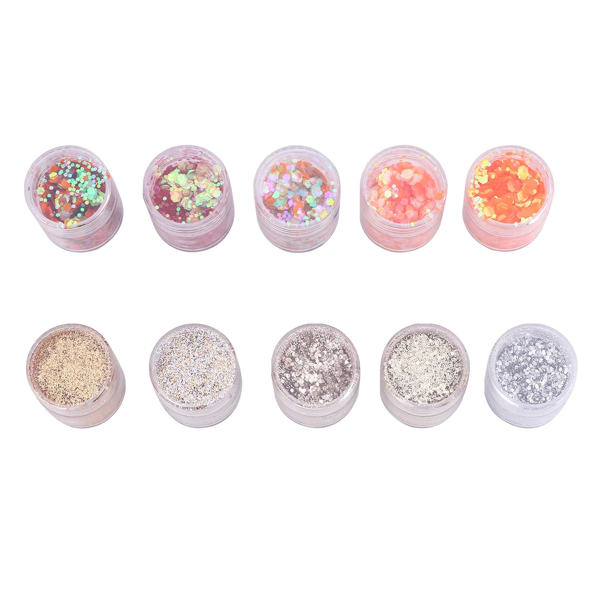 

10 Pcs Nail Glitter Sequins Diamond Kits Nail Tinsel Foil Gradient Nail Sparkly Jewelry The Pet Sequins Manicure