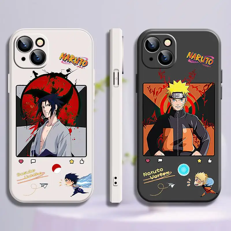 

Чехол для телефона Naruto Sasuke, чехол для iPhone 11 Max Xs Xr Plus 13 8 6 Mini 12X7 11 2020 SE ProMax 6s Ovg2, флип-чехол возрождения