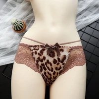 womens underwear thin belt printing ladies lace leopard print lace panties womens low waist japanese womens briefs wholesale