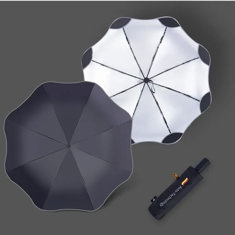 

NEW Automatic Umbrella Anti-UV Full 3 Folding Male Female Parasol Sun Umbrella Rain Women Windproof Umbrella For Men Business