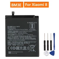 replacement battery bm3e for xiaomi 8 mi8 m8 rechargeable phone battery 3400mah