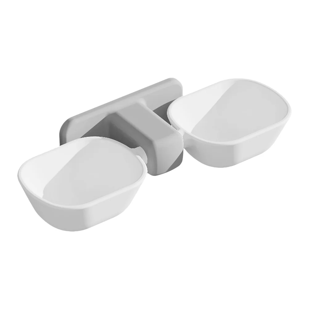 

1Pc Pet Dog Bowl Cat Feeding Double Bowl Puppy Cat Eating Dish Pet Supply