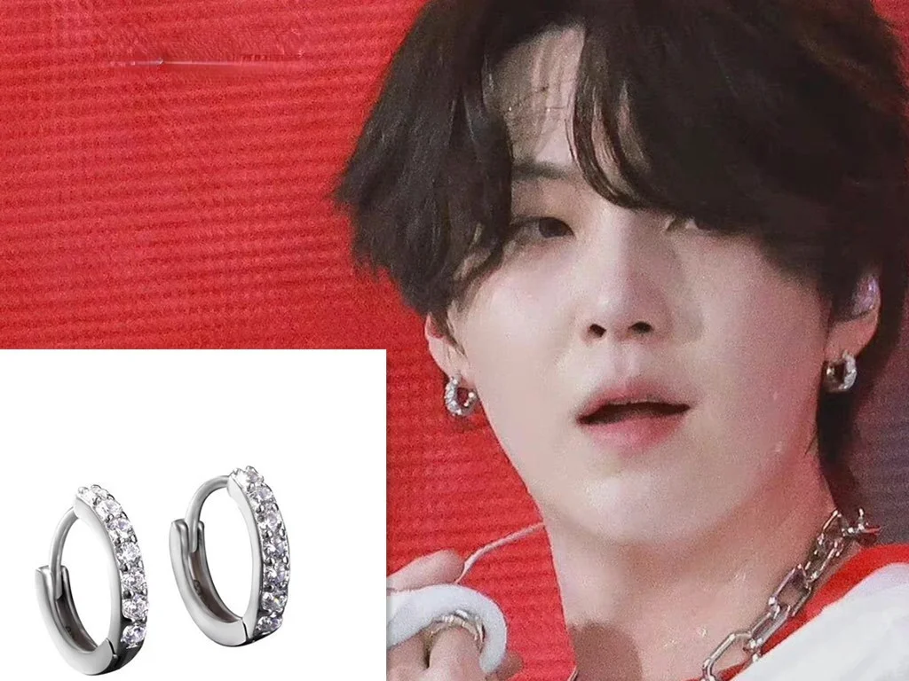 

KPOP Bangtan Boys PTD TO DANCE Concert SUGA Min Yoongi Same Style Diamond Earrings New Korea Fashion Gifts Fan Favorite
