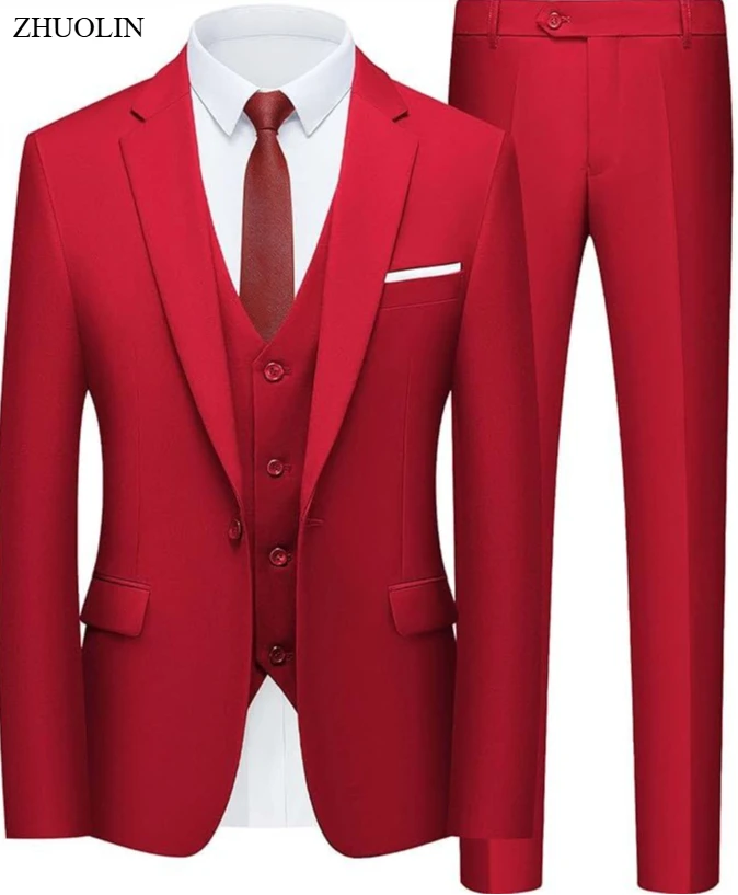 Элегантный костюм для мужчин на свадьбу комплект из 3 предметов 2 комплекта
