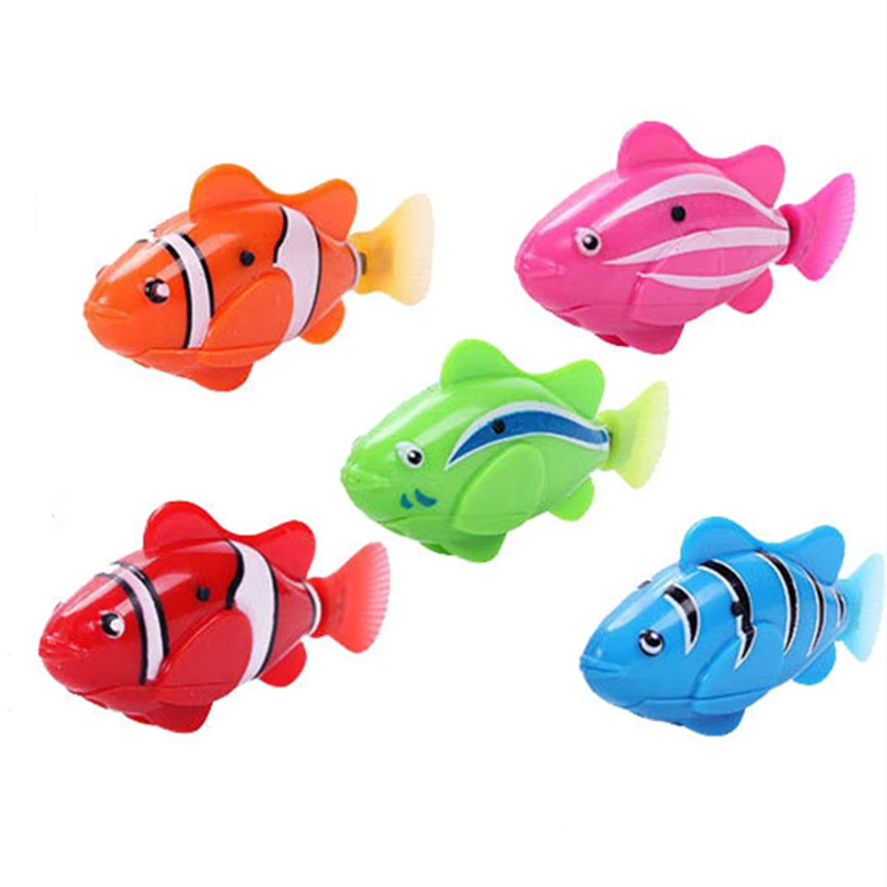 

Flash Swimming Electronic Pet Fish Bath Toys for Children Kids Bathtub Battery Powered Swim Robotic for Fishing Tank Decoration