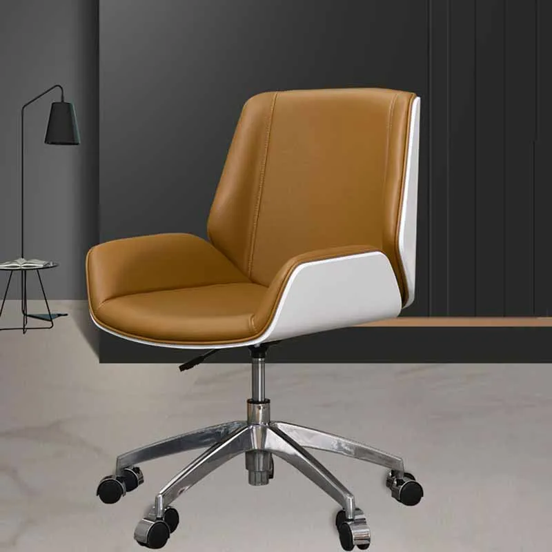 

Adjustable Waterproof Office Chair Wheels Back Support Comfy Gaming Chairs Mobile Leather Barber Silla De Oficina Furniture