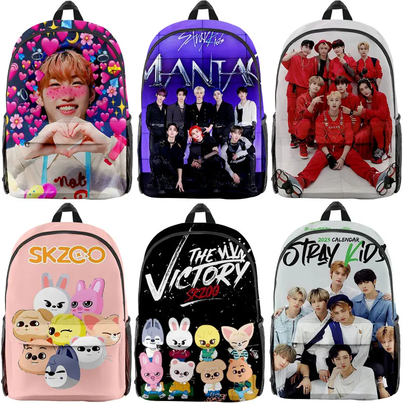 

Kpop Stray Kids Backpacks for School Girls Korean Bookbag 3D Print Teenager Schoolbag Children Backpack Fashion Bags for Women
