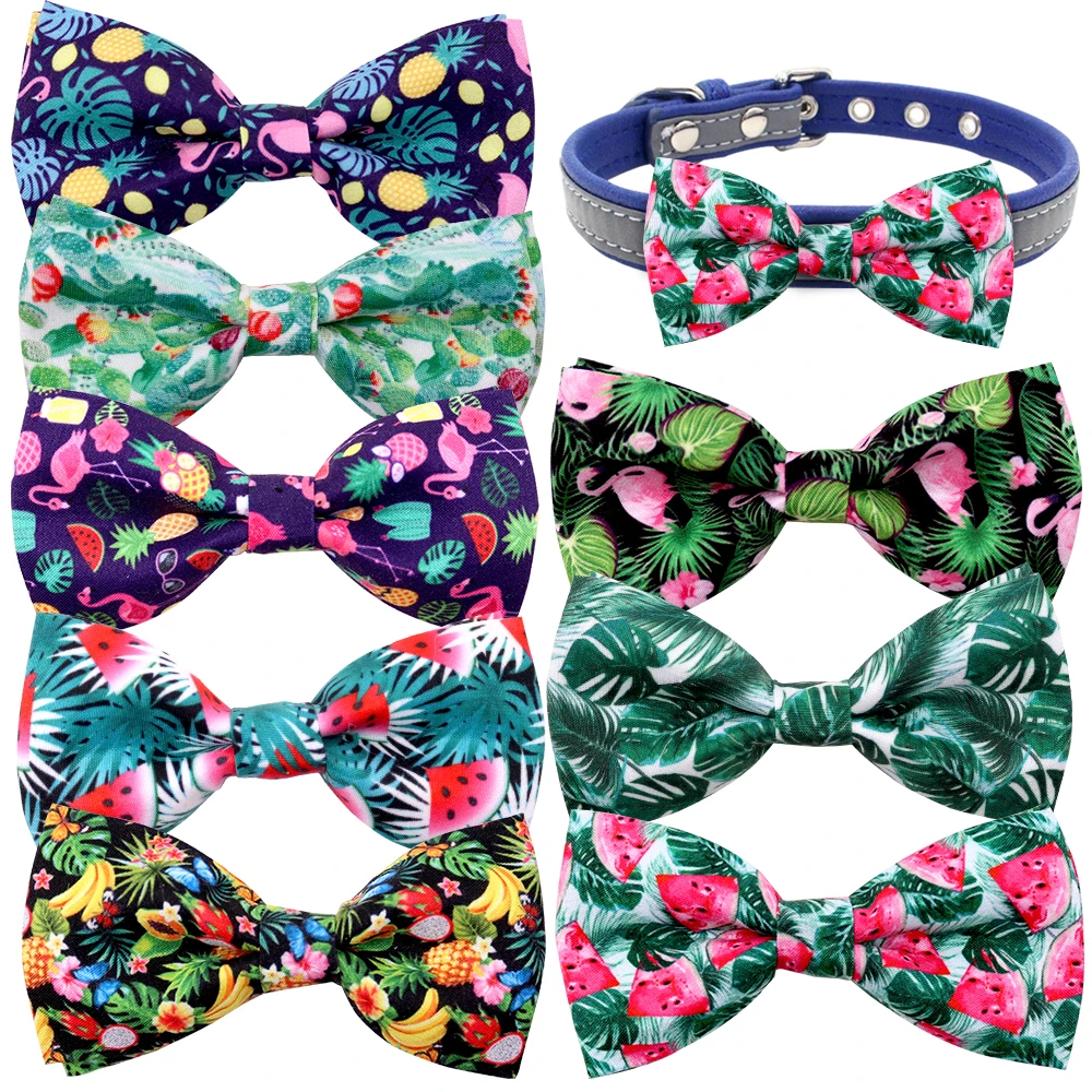 

New 50/100pcs Dog Fashion Accessories Slidable Dog Bow Tie Summer Pet Dog Cat Collar Accessories Small Dogs Cats Bowties Collar