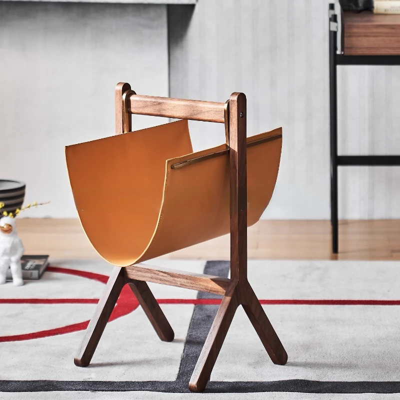 

Corner table / minimalist / side table / microfiber leather + ash /
