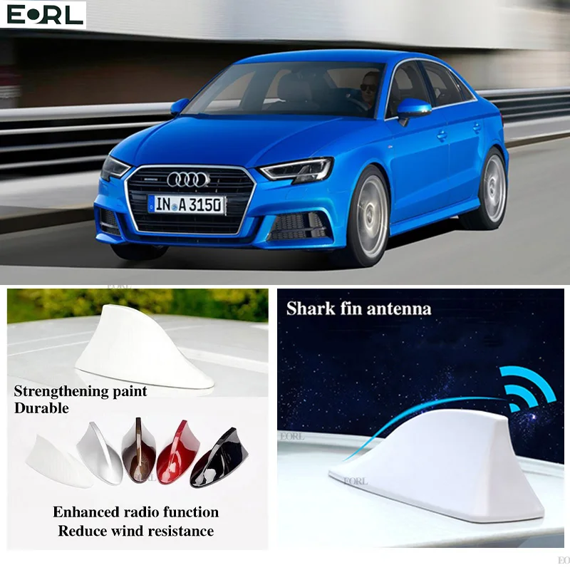 

For Audi A3 Shark Fin Antenna FM Signal Super Aerials Amplifier Waterproof Signal Amplifier FM/AM Radio Aerials