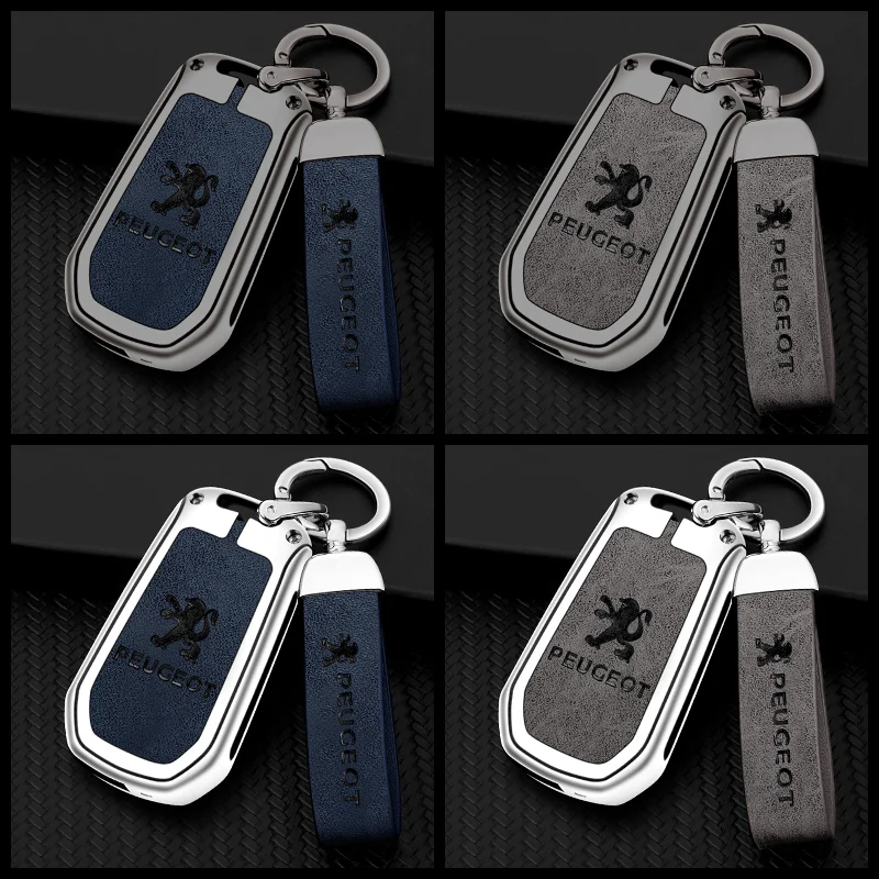 

Car Key Case Shell Auto Emblem Keychain Ring For Peugeot 206 308 3008 207 207 307 407 508 5008 2008 1077 106 205 4008 301 607 80